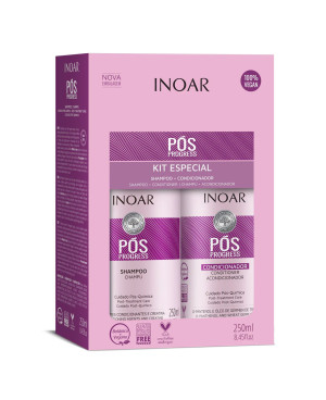 INOAR Pos Progress Duo Kit - komplekts pēc matu keratīna iztaisnošanas procedūrām 2x250 ml