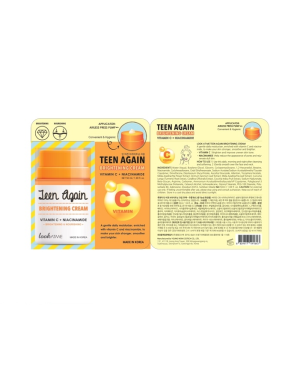 Paskaties uz mani "Teen again" izgaismojošs krēms ar C vitamīnu un niacinamīdu 50ml.