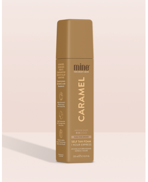 Mine tan karameļu pašiedeguma putas 200ml.