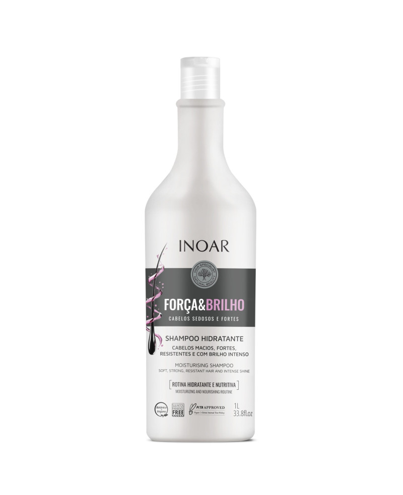 INOAR Força & Brilho šampūns - mitrinošs šampūns 1000 ml.