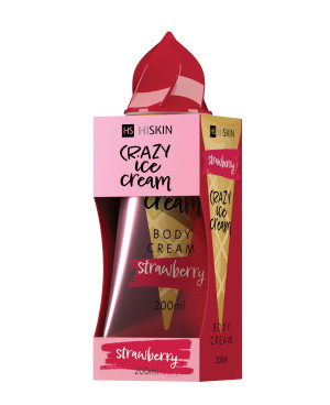 Crazy ķermeņa krēms zemeņu saldējums 200ml