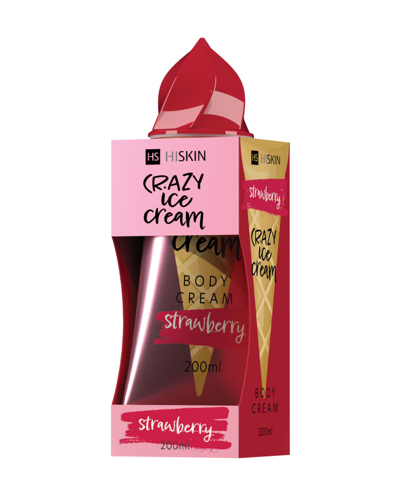 Crazy ķermeņa krēms zemeņu saldējums 200ml