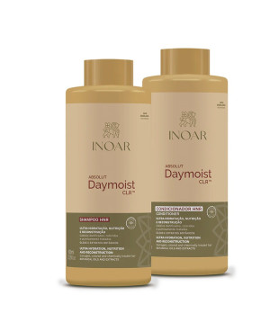 INOAR Absolut Daymoist Duo Kit - līdzekļu komplekts ķīmiski bojātiem matiem 2x800 ml.