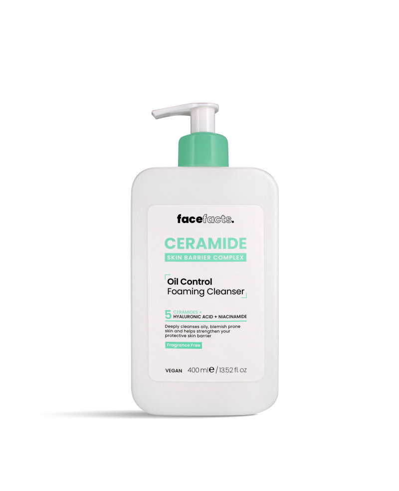 Face facts ceramide mazgāšanas līdzeklis taukainai un problemātiskai ādai 400ml.