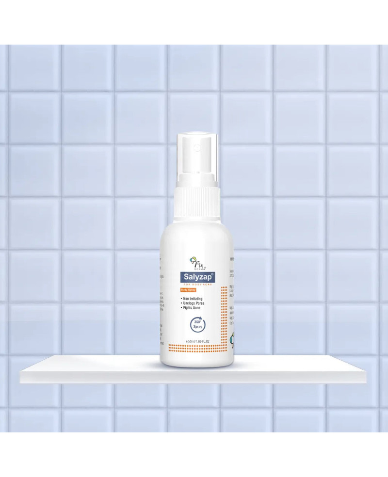Fixderma Salyzap ķermeņa izsmidzināms līdzeklis ādai, kas ir pakļauta aknei, ar 2% BHA skābi 50ml