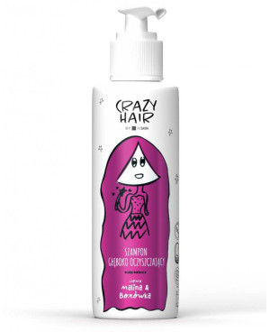 Crazy hair dziļi attīrošs šampūns raspberry&blueberry 300ml