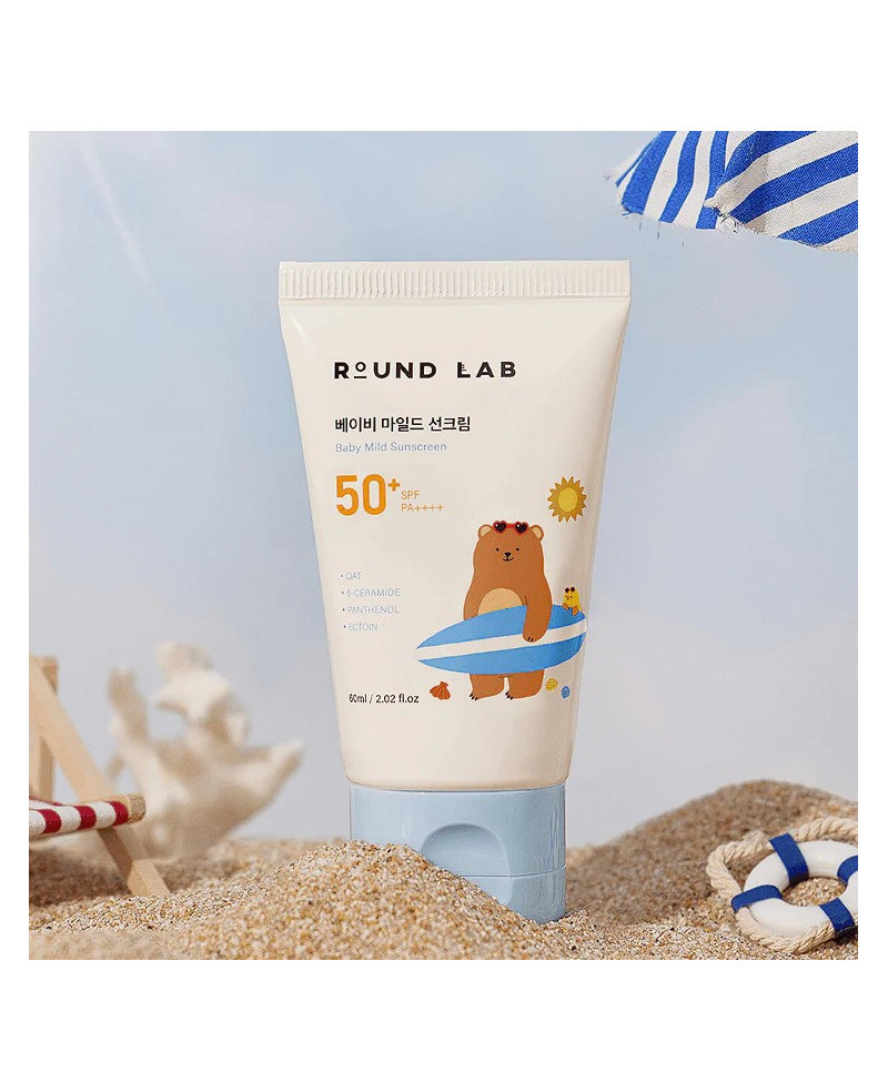 Round lab Baby Mild Sunscreen SPF 50+ PA++++ minerāla aizsardzība pret sauli 60ml.