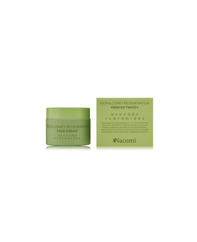 Nacomi rich&comfy avocado + ceramides sejas krēms ar keramīdiem 40ml.