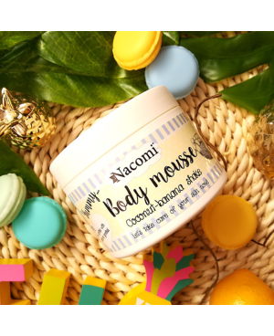 Nacomi mitrinošs ķermeņa suflē “Coconut and banana shake” 180ml.