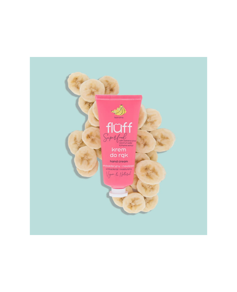 Fluff antibakteriālais roku krēms “banāns” 50ml.