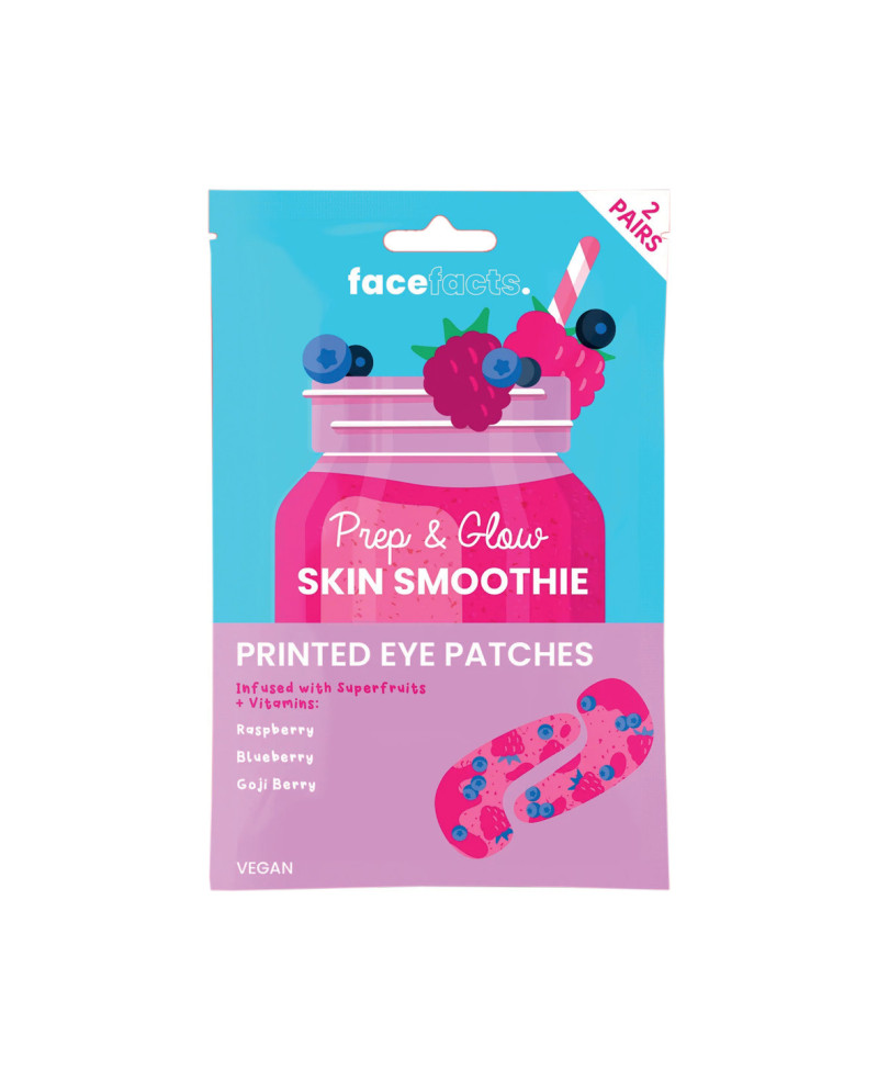 Face Facts Printed Eye Patches - Prep & Glow paakių padeliai 2vnt.