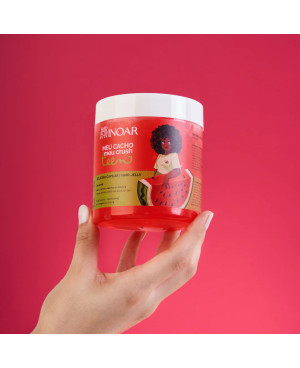 INOAR Meu Cacho Meu Crush Teen Watermelon Hair Jelly - matu veidošanas želeja cirtainiem matiem ar arbūzu smaržu 500 g.