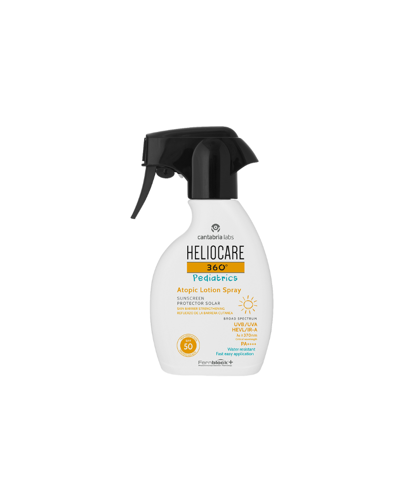 Cantabria Labs Heliocare 360 Pediatrics Izsmidzināms Aizsarglīdzeklis Atopiskai Bērnu un Zīdaiņu Ādai SPF50, 250ml.