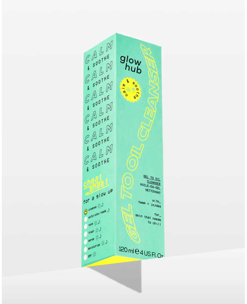 Glow Hub Calm&Soothe gel to oil prausiklis 120ml